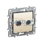   LEGRAND 664661 Niloé TV-RD aljzat átmenő 14dB köröm nélkül bézs