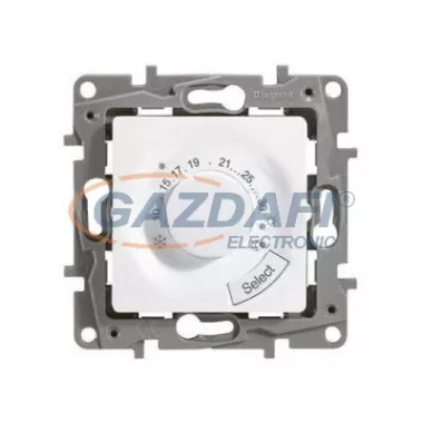 LEGRAND 664787 Niloé szobatermosztát 8A köröm nélkül fehér LEGRAND 664787 Niloé szobatermosztát 8A köröm nélkül fehér