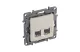 LEGRAND 664876 Niloé 2xRJ45 Cat.6 STP aljzat, csavaros, köröm nélkül, bézs