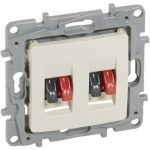   LEGRAND 664881 Niloé hangszóró-csatlakozóaljzat (2 kivitelezéssel), köröm nélkül, bézs