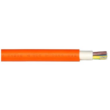 NHXH-J 3x10mm2 Fire-resistant halogen-free cable FE180 / E90 with 90 minutes of service life RE 0.6 / 1kV orange