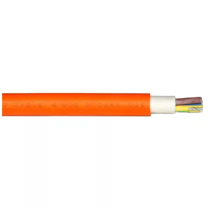   NHXH-J 4x1.5 mm2 Cablu rezistent la foc fără halogen FE180 / E90 cu 90 de minute de viață RE 0,6 / 1kV portocaliu