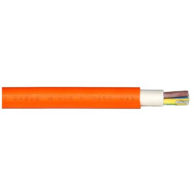 NHXH-J 4x2,5mm2 Fire-resistant halogen-free cable FE180 / E90 with 90 minutes of service life RE 0.6 / 1kV orange