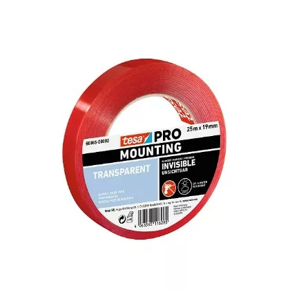   TESA 66965-00006-00  Szerelés PRO rögzítőszalag, átlátszó, 1,5mx19mm
