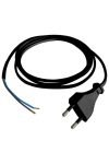GAO 6778H connecting cable with "MTL" euro plug, 1.5m H03VVH2-F, 6A, 2300W, 2x0.75mm2, black, 230V