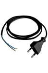 GAO 6778H csatlakozóvezeték "MTL" euró dugóval, 1,5m H03VVH2-F, 6A, 2300W, 2x0,75mm2, fekete, 230V