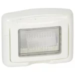   LEGRAND 680632 Plexo 55 keret membrános csapófedéllel, 3 modulos, Program Mosaichoz, fehér