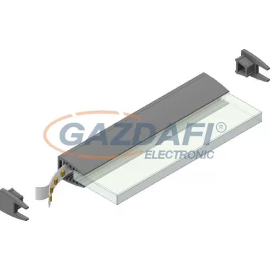 S&G Eloxált alu profil üveg polcokhoz "Micro 10", üres, nem festhető (1m) 6853 0020