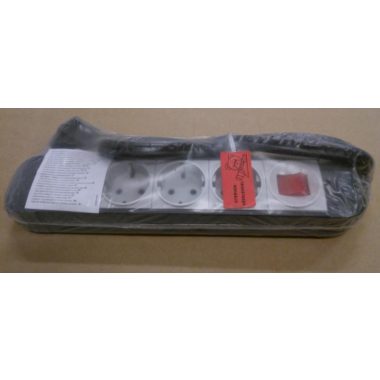 LEGRAND 690564 Kontamodul 4x2P+F distribution line grey, with child protection, 2.5m cable, rewireable