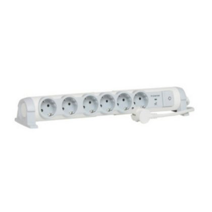   LEGRAND 690565 Kontamodul 5x2P+F distribution line, gray, with child protection, 2.5m cable, can be rewired