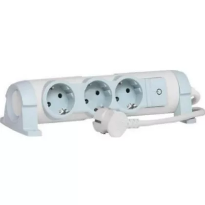   LEGRAND 690585 Kontamodul 5x2P+F elosztósor, gyermekvédelemmel, 2,5m fehér, újravezetékezhető