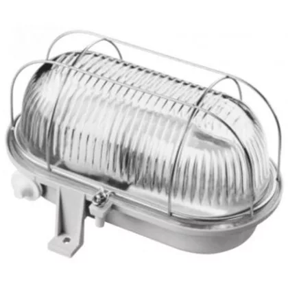 GAO 6910H Boat light, oval, metal lattice 100W, gray