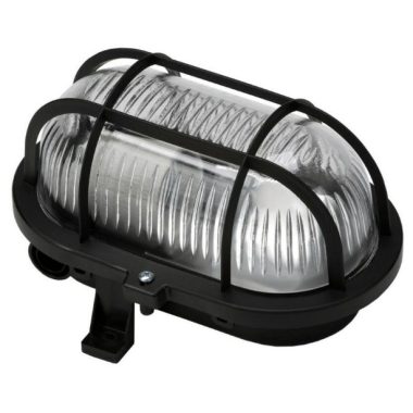 GAO 6914H Boat light, oval, with plastic grille 60W, black