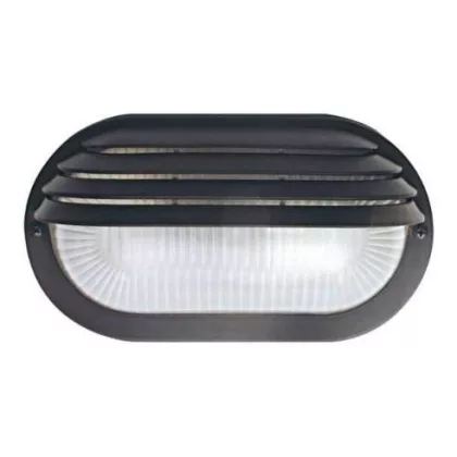   GAO 6930H Boat light, oval, semi-covered, with plastic grille, black