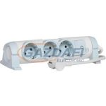 LEGRAND 694527 3x2P+F elosztósor CON, 1,5m vezetékkel, fehér-szürke