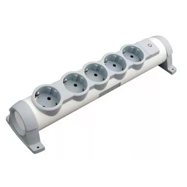 LEGRAND 694632 5x2P+F elosztósor CON, 3m vezetékkel, fehér-szürke