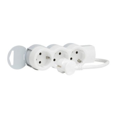 LEGRAND 695003 3x2P+F distribution line ST, with 5m cable, white-grey