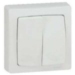   LEGRAND 696002 Oteo wall chandelier switch, with frame, white