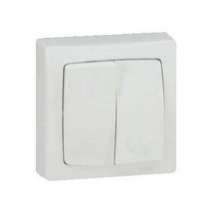   LEGRAND 696002 Oteo wall chandelier switch, with frame, white