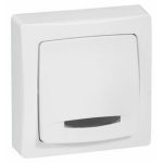   LEGRAND 696017 Oteo wall-mounted toggle switch, with light, with frame, white