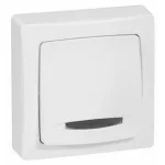   LEGRAND 696017 Oteo wall-mounted toggle switch, with light, with frame, white