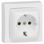   LEGRAND 696029 Oteo wall-mounted 2P + F earthed socket, with frame, white