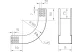 OBO 7006740 RBV 660 S VA4571 90°-Os Függőleges Idom emelkedő 60x600mm rozsdamentes acél