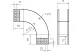OBO 7007353 RBV 115 F FT 90°-Os Sarokelem eső 110x150mm merítetten tűzihorganyzott acél