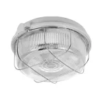 KANLUX fém rácsos hajólámpa, E27, 100W, fehér, IP43