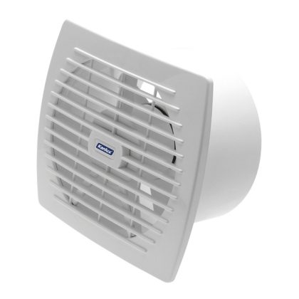 KANLUX ventilátor, 22W, fix rácsos, 150mm, fehér, műanyag