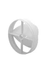 KANLUX ventilátor pillangószelep csőventilátorhoz, d=120mm, fehér, műanyag, 100x100x21mm