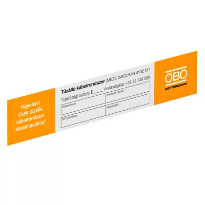  OBO 7205434 KS-E HU Jelölőtábla funkciótartáshoz 250x43mm PVC