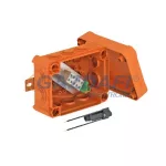   OBO 7205630 T100ED 6-6 AFS Leágazódoboz, Ütésálló funkciótartáshoz E30/E90 150x116x83mm narancs polipropilén/polikarbonát