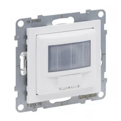   Legrand 721176A Suno mozgásérzékelős (PIR) kapcsoló, 2-150 W (LED max. 100 W) beépített nyomóval, 2 vezetékes, fehér