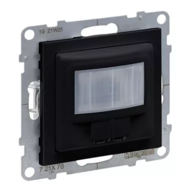 Legrand 721476A Suno mozgásérzékelős (PIR) kapcsoló, 2-150 W (LED max. 100 W) beépített nyomóval, 2 vezetékes, fekete Legrand 721476A Suno mozgásérzékelős (PIR) kapcsoló, 2-150 W (LED max. 100 W) beépített nyomóval, 2 vezetékes, fekete