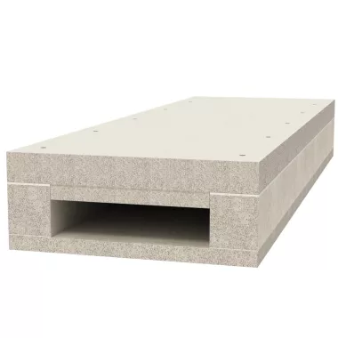 OBO 7215222 BSK 120521 Tűzvédelmi Csatorna, I120/e90 50x210mm szürke üvegszál-erősítésű könnyűbeton