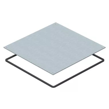 OBO 7400597 DUF 350-2 Vakfedél UZD350-2/3 nedves ápoláshoz 383x383x4mm szalaghorganyzott a