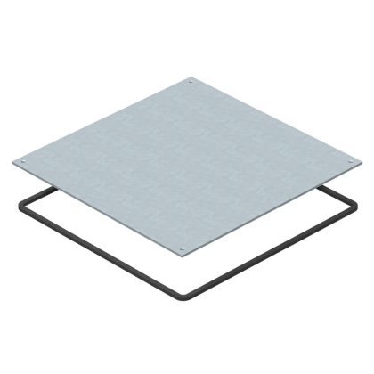 OBO 7400597 DUF 350-2 Vakfedél UZD350-2/3 nedves ápoláshoz 383x383x4mm szalaghorganyzott a