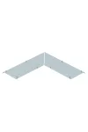 OBO 7404898 AIKF AEA 25040 Külsősarok-Vakfedél padlóra szerelt csatornához 800x250x40mm szalaghorganyzott acél