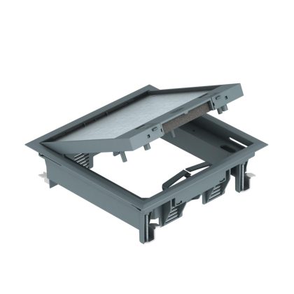   OBO 7405145 GES4-2U10T 7011 Szerelvénybeépítő Egység univerzális acélszürke poliamid