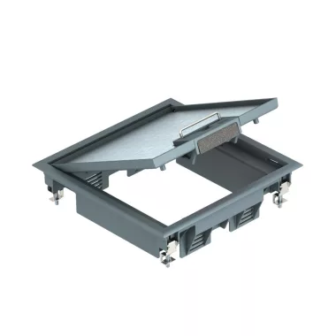 OBO 7405196 GES4 U 7011 Szerelvénybetét csatornaszereléshez acélszürke poliamid