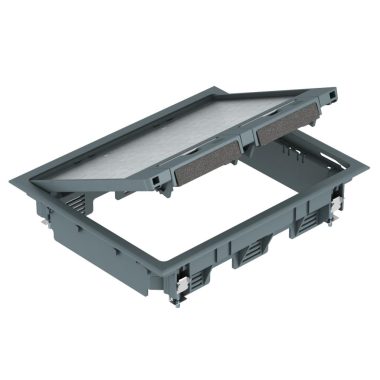 OBO 7405308 GES6 U 7011 Szerelvénybetét csatornaszereléshez acélszürke poliamid