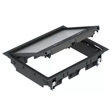 OBO 7405312 GES6 U 9011 Szerelvénybetét csatornaszereléshez grafitszürke poliamid