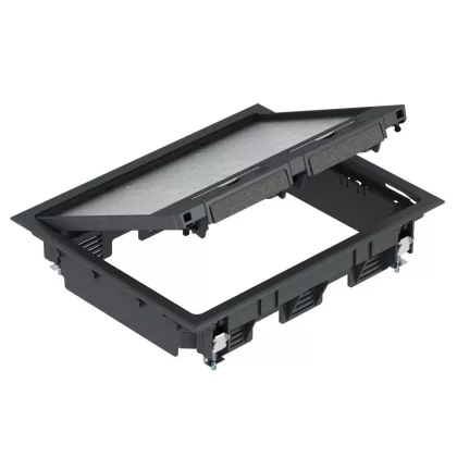   OBO 7405312 GES6 U 9011 Szerelvénybetét csatornaszereléshez grafitszürke poliamid