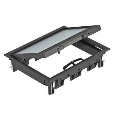 OBO 7405322 GES6-2U10T 9011 Szerelvénybeépítő Egység univerzális grafitszürke poliamid