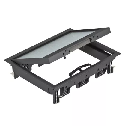   OBO 7405322 GES6-2U10T 9011 Szerelvénybeépítő Egység univerzális grafitszürke poliamid