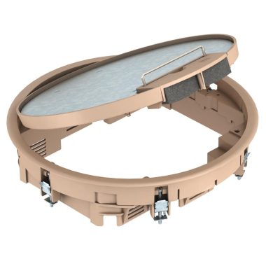 OBO 7405460 GESR7 10U 1019 Szerelvénybetét univerzális szereléshez Szürkésbézs poliamid