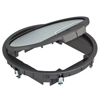 OBO 7405516 GESR9 SR U 9011 Szerelvénybetét univerzális szereléshez grafitszürke poliamid