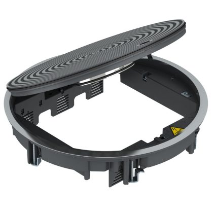   OBO 7405750 GRAF9-2 U 9011 Szerelvénybeépítő Egység Graf9 Univerzális, Nedves Ápolású tömör fedéllel grafitszürke alumínium présöntvény