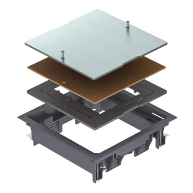 OBO 7406701 ZES4-2 U10T 7011 Ellenőrző Fedlap univerzális szereléshez acélszürke poliamid